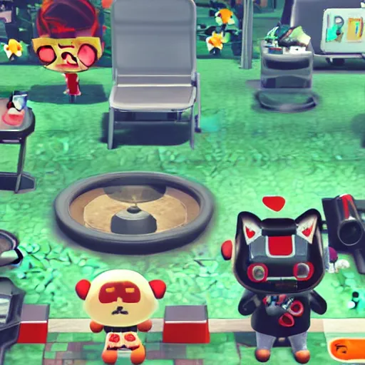 Image similar to terminator in animal crossing