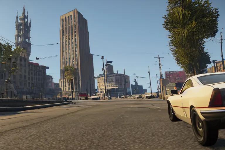 Image similar to screenshot of Grand Theft Auto 9: Brussels, for ps5, Highly Detailed, Unreal engine 5, HD, 8k, GTX 3090