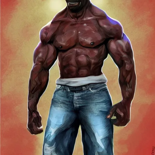 Image similar to terry crews made of of salsa, concept art, detailed