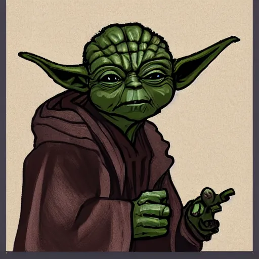 Prompt: Yoda in Valorant Art Style