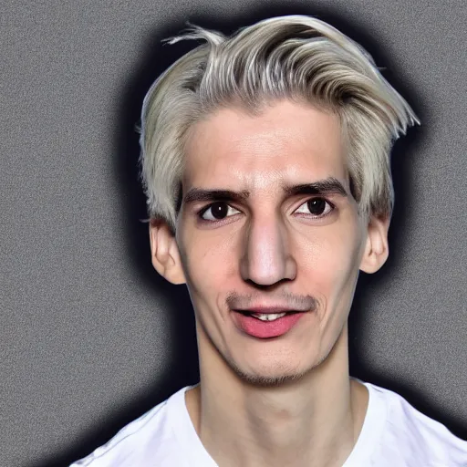 Image similar to xqc, big long nose, underbite