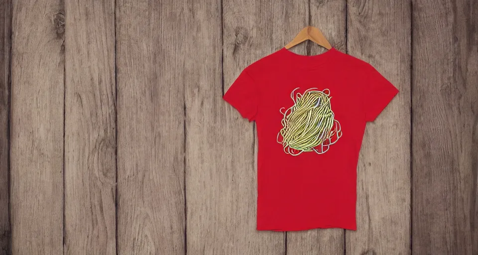 Image similar to spaghetti makes you forgetti your regretti, novelty tshirt