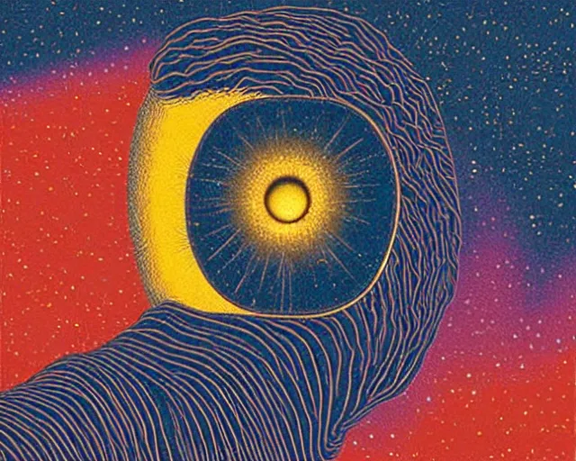 Image similar to universe a cosmology quest a mental state, a closeup simple vector pop surrealism, by ( leonardo da vinci ) and rafal olbinski