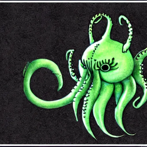 Prompt: chibi cthulu