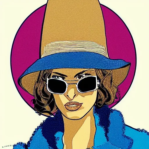 Image similar to “ eva mendes retro minimalist portrait by jean giraud, moebius starwatcher comic, 8 k ”