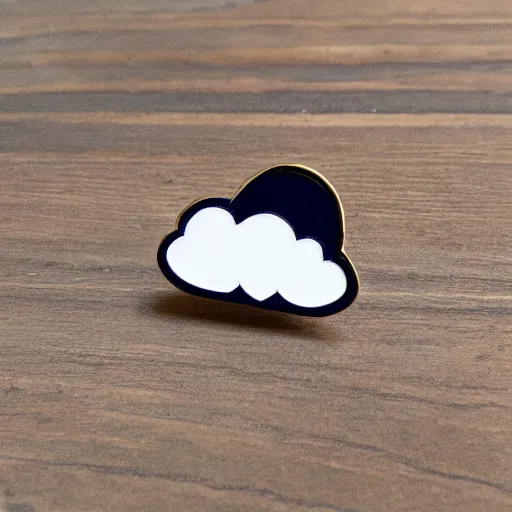 Image similar to clouds enamel pin, style of alumandink