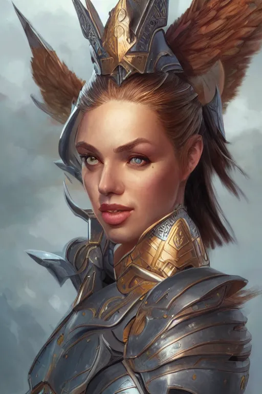 Image similar to amazon valkyrie athena, d & d, fantasy, portrait, highly detailed, headshot, digital painting, trending on artstation, concept art, sharp focus, illustration, art by artgerm and greg rutkowski and magali villeneuve