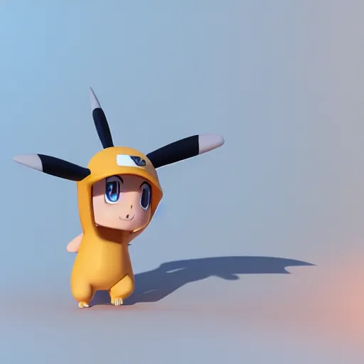 Image similar to sad, pokemon, pouting, 3 d figurine, white backdrop, well lit, octane render, 8 k, high resolution,