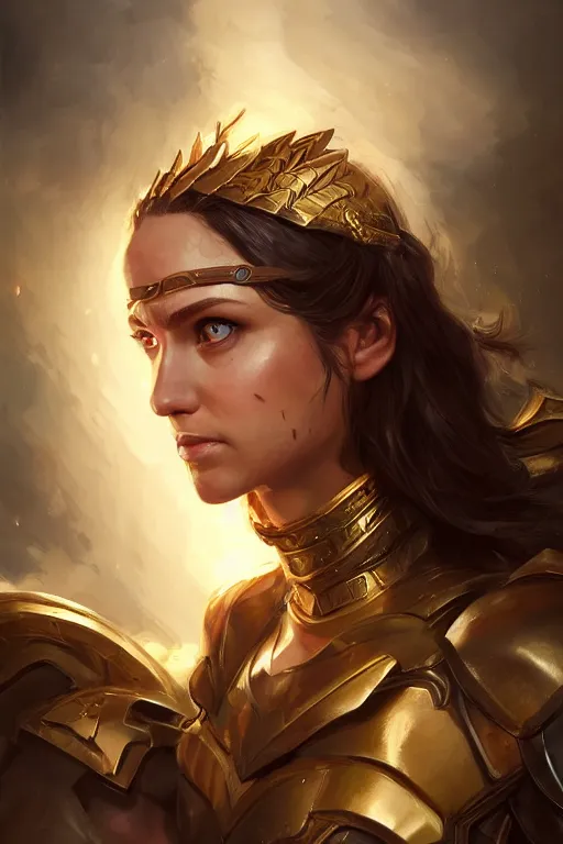 Image similar to amazon valkyrie athena, d & d, fantasy, portrait, highly detailed, headshot, digital painting, trending on artstation, concept art, sharp focus, illustration, art by artgerm and greg rutkowski and magali villeneuve