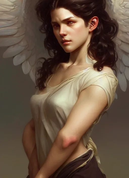 Image similar to ultra realistic illustration, handsome angel. intricate, elegant, highly detailed, digital painting, artstation, concept art, smooth, sharp focus, illustration, art by artgerm and greg rutkowski and alphonse mucha and wlop