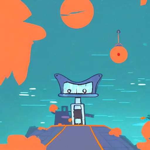 Image similar to a phone background of a sea port in the style of night in the woods the video game with lots of coral and fish and crabs on a bright sunny day