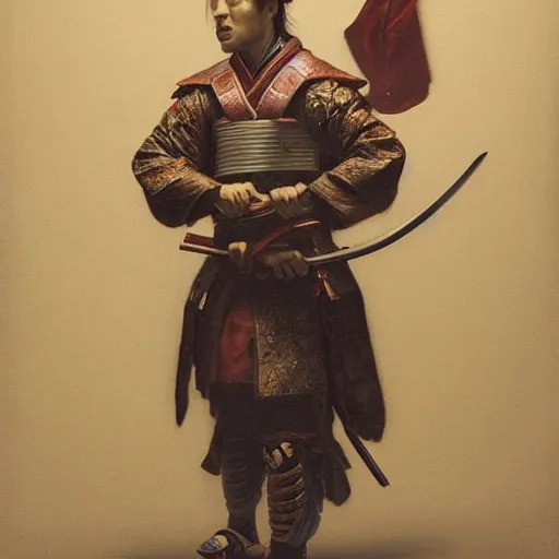 Image similar to a samurai by roberto ferri