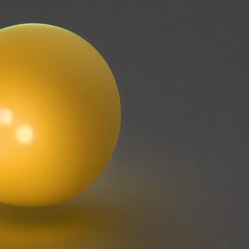 Image similar to 3 d octane render of a glowing yellow orb with white clear wings flying