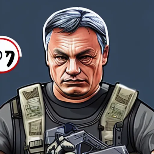 Image similar to Viktor Orban as a Counter-Terrorist in CSGO