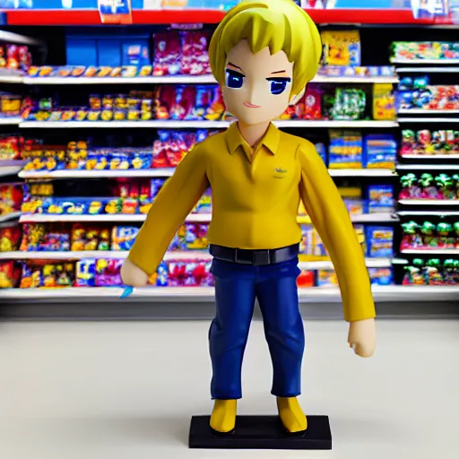 Image similar to figurine of walmart, personification, embodiment of, symbolize, official store photo, commercial photo, featured on amiami, surrealism, 8 k, 8 5 mm, beautiful composition