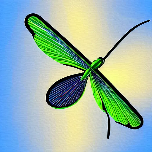 Image similar to synthetic dragonfly digital art