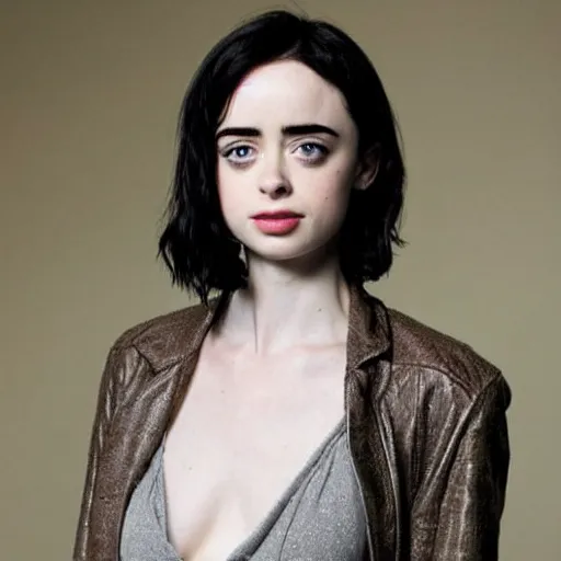 Image similar to a combination of Krysten Ritter and Maisie Williams