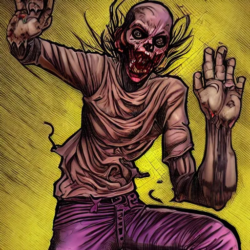 Prompt: skill icon of running zombie in the style of Greg Broadmore and junji ito and Arthur Rackham and Moebius, trending on artstation, light lighting side view,digital art,surrealism ,macro,blueprint ,vaporwave ,