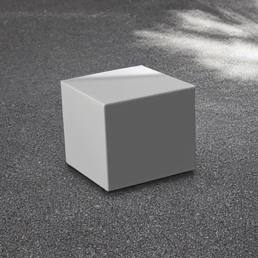 Prompt: cube on table