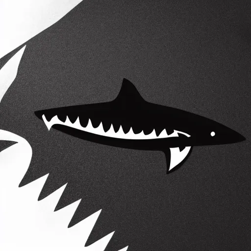 Image similar to black shark fin icon on a white background