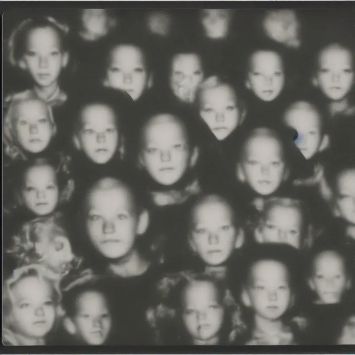 Prompt: polaroid photograph of portrait aliens, 1 9 5 0