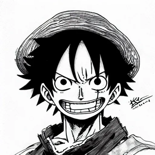 Image similar to luffy by kim jung gi