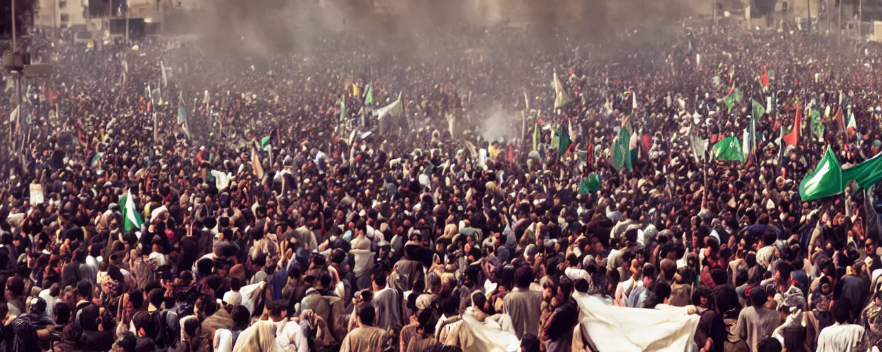 Image similar to arab spring protests, 2 0 1 1, national geographic, canon 5 0 mm, cinematic lighting, photography, retro, film, kodachrome