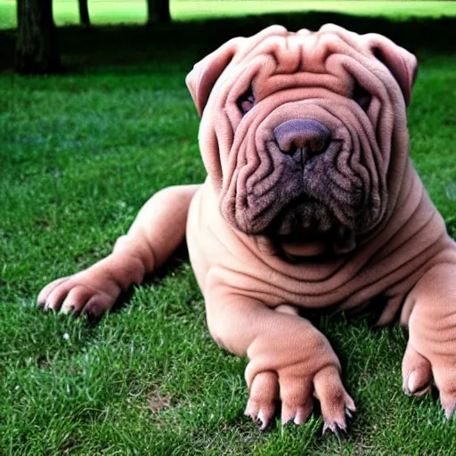 Image similar to smooth skin shar pei dog