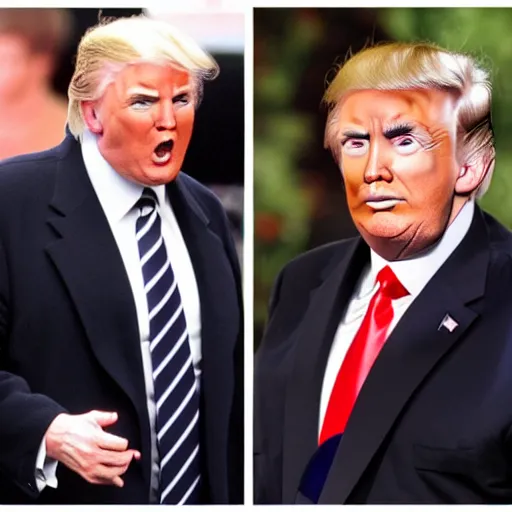 Image similar to christian bale with Donald Trump's hair as Donald Trump