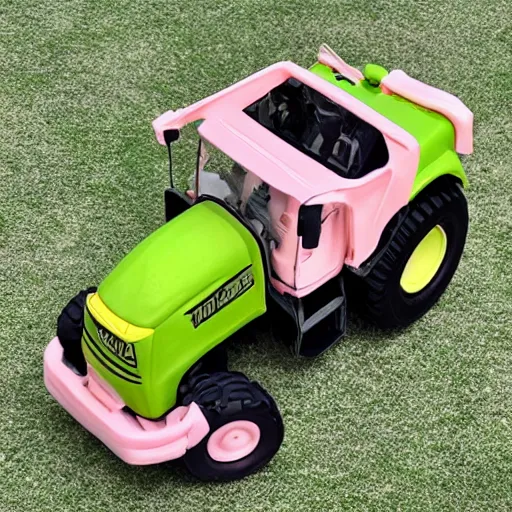 Image similar to a very soft persian pink plush john deere with pluche