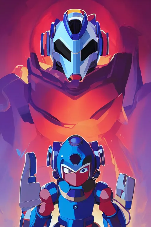 Image similar to robot ninja mask helmet megaman x zero rockman 2 0 2 2 switch game boss legacy collection fanart artsation, art gta 5 comics, behance hd by jesper ejsing, by rhads, makoto shinkai and lois van baarle, ilya kuvshinov, rossdraws global illumination ray tracing