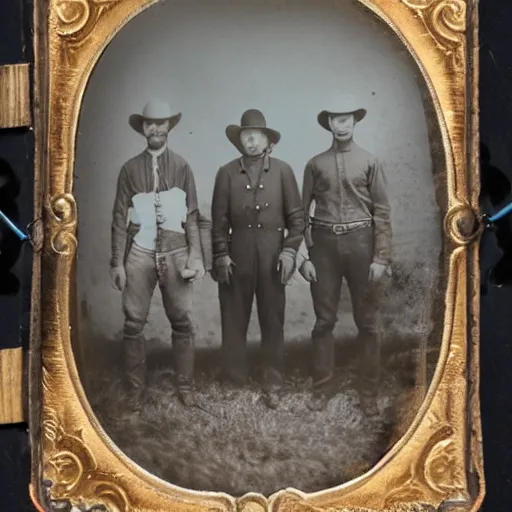 Prompt: tintype photo, bottom of the ocean, cowboys holding a whale