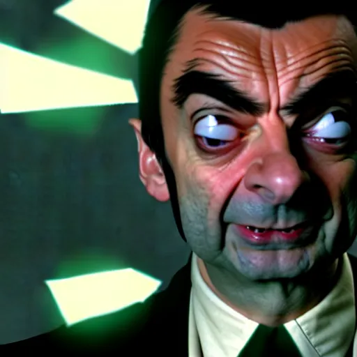 Prompt: mr. bean as wolverine from the xmen movie. movie still. cinematic lighting.