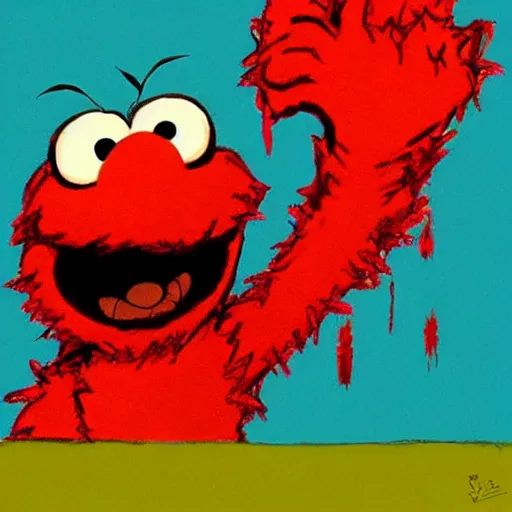 Image similar to elmo by skottie young
