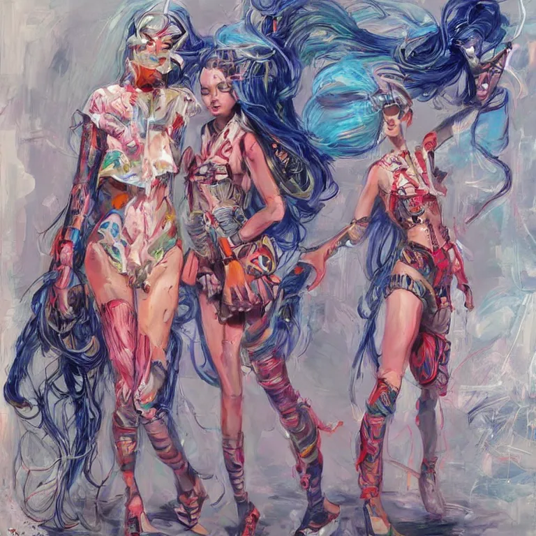 Image similar to fashionable and hyperfuturistic crabgirls by james gurney, incredible art