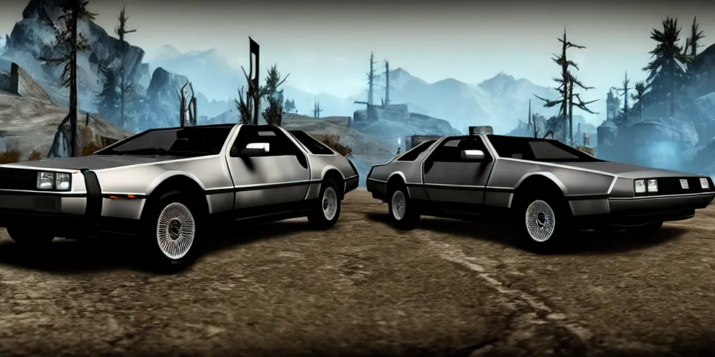 Image similar to dmc delorean in skyrim