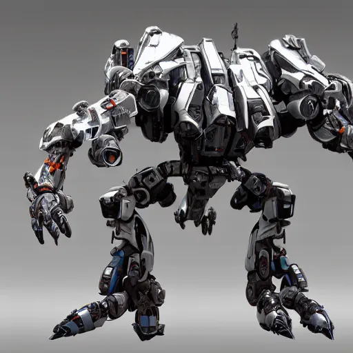 Prompt: very symmetrical!! armored spider concept mech suit from titanfall video game, by miguel angel martinez monje, by vitaly bulgarov, by yoji shinkawa, by joss nizzi, by shoji kawamori, horizon zero dawn, bioware, mecha, deviantart, artstation, marmoset toolbag render, unreal engine