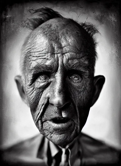 Image similar to handsome anthropomorphic mangle by lee jeffries, gelatin silver process