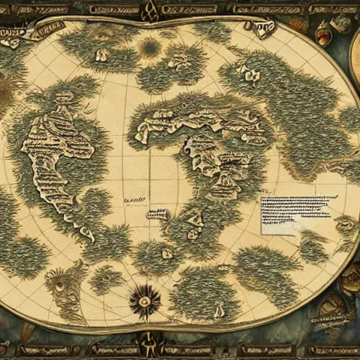 Prompt: Epic fantasy world map