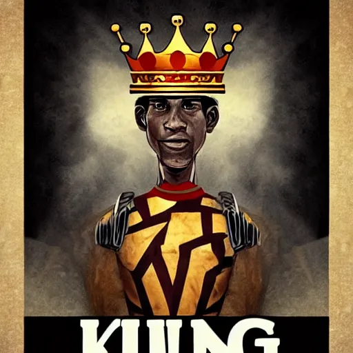 Image similar to king von poster, ilustrator, picsart, deviantart trending