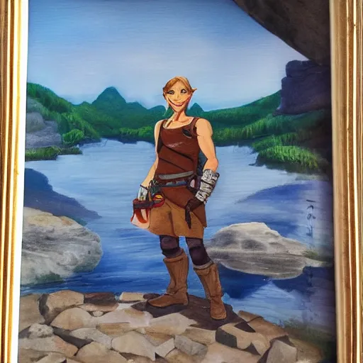 Image similar to a portrait of Link in a scenic environment by Brooks, Mark.