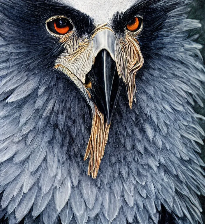 Image similar to a breathtakingly stunningly beautifully highly detailed portrait of a majestic raven, by rosetti and devinci and michael cheval and sidney cooper and turner, 4 k