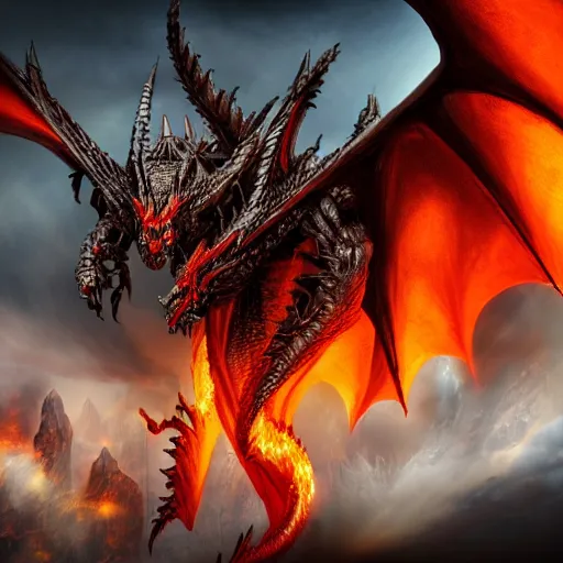 Image similar to deathwing the dragon 8 k
