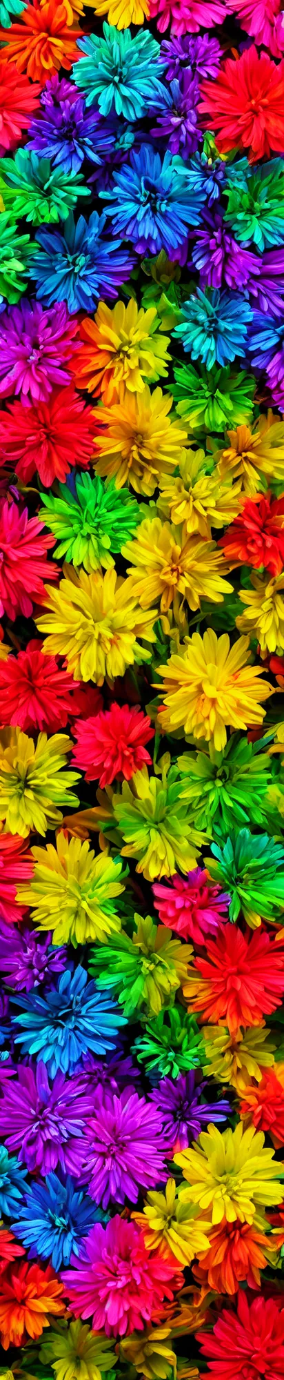 Image similar to vertical macro rainbow flowers