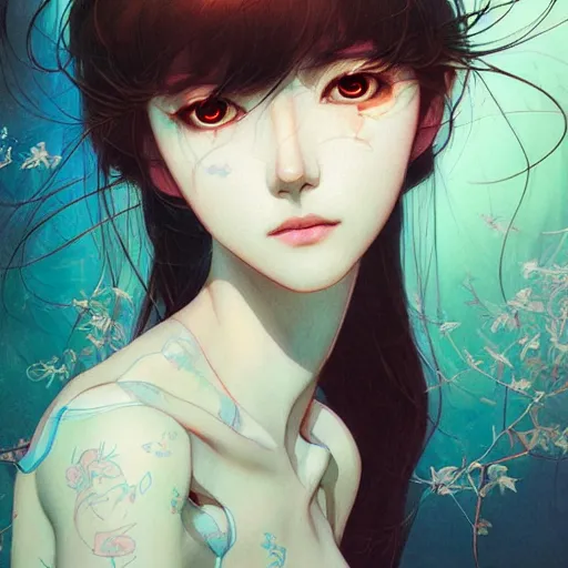 Prompt: beautiful woman portrait soft light painted by james jean and katsuhiro otomo and erik jones, inspired by perfect blue anime, smooth face feature, intricate oil painting, high detail illustration, sharp high detail, manga and anime 1 9 9 9