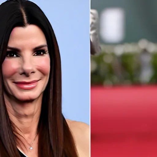 Image similar to Sandra bullock as a crab human hybrid