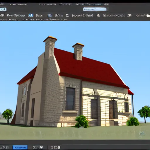 Image similar to old 3 d architecture software, multimedia