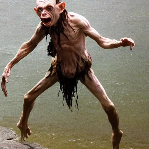 Image similar to Laurence fish burns as gollum