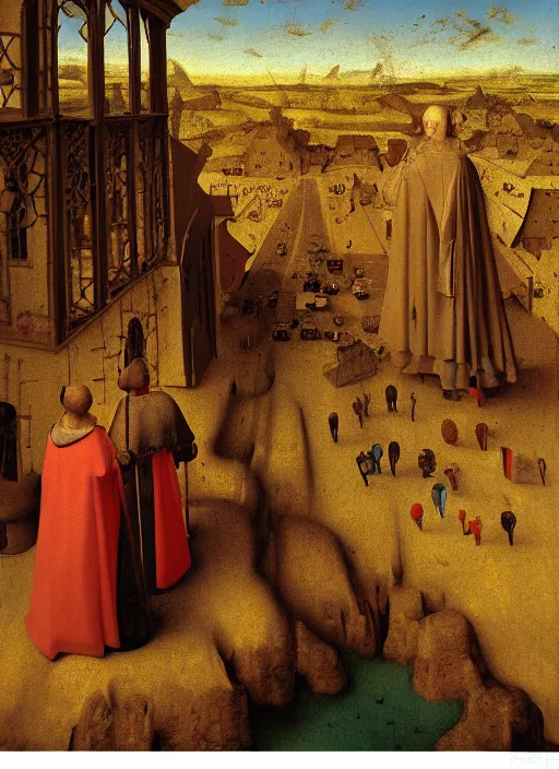 Image similar to Hell by Jan van Eyck, Johannes Vermeer 4k post-processing, highly detailed medieval painting