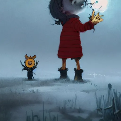 Image similar to you make my cold heart warm with a touch, horror, grunge, loony toons style, illustrated by Greg Rutkowski and dr seuss., Trending on artstation, artstationHD, artstationHQ, 4k, 8k